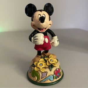 Disney Traditions Jim Shore Enesco Mickey Mouse March Aquamarine Daffodil Figure